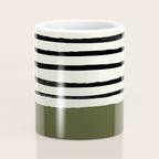 Olive Green x Stripes Coffee Mug Gallery Image 4