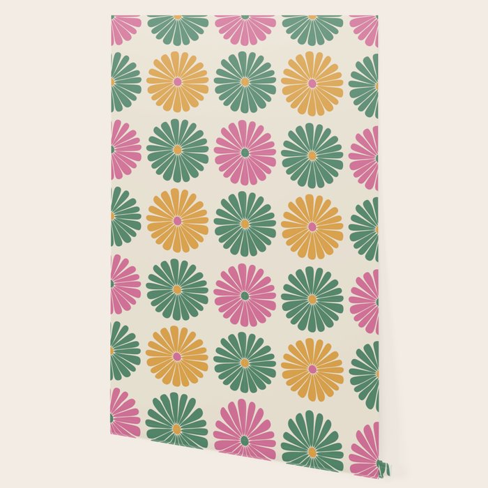 Retro Summer Daisies XI Wallpaper Gallery Image 2
