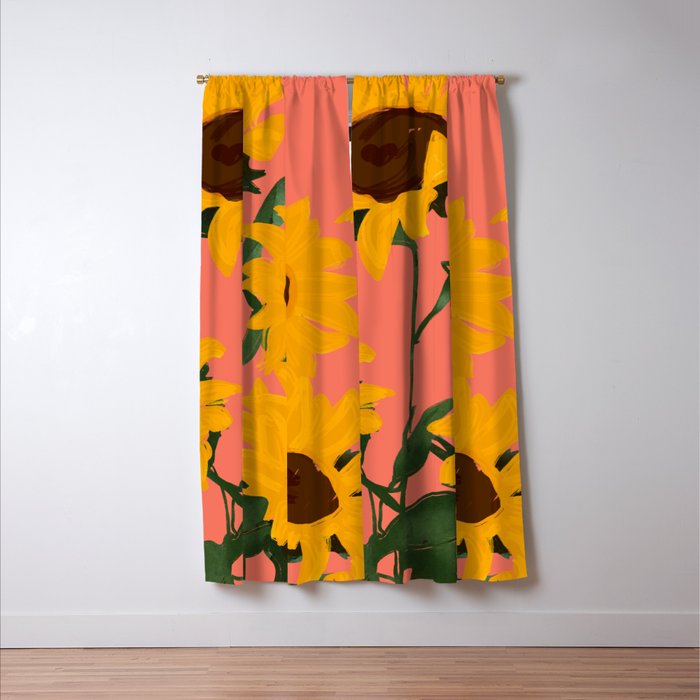 Sunflowers 15 Window Curtain Gallery Image 3