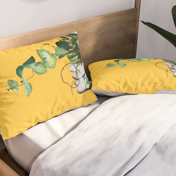 Lady Flowers Pillow Sham Gallery Image 2