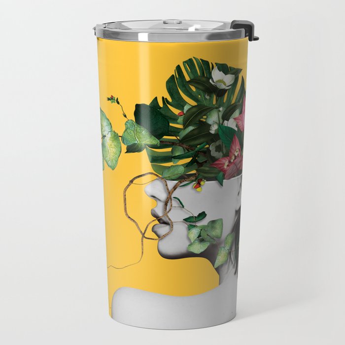 Lady Flowers Travel Mug Gallery Image 2