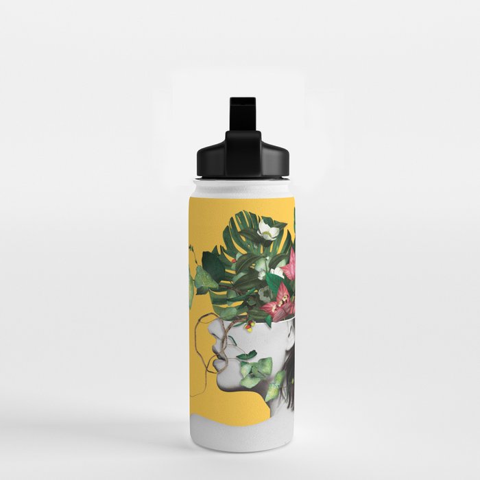 Lady Flowers Water Bottle Gallery Image 2