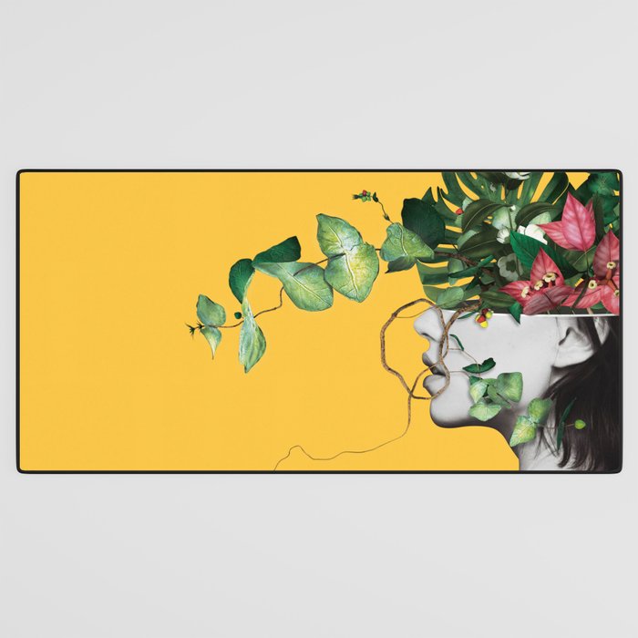 Lady Flowers Desk Mat Gallery Image 3