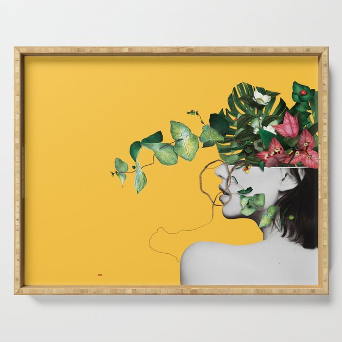 Lady Flowers Serving Tray Gallery Image 1