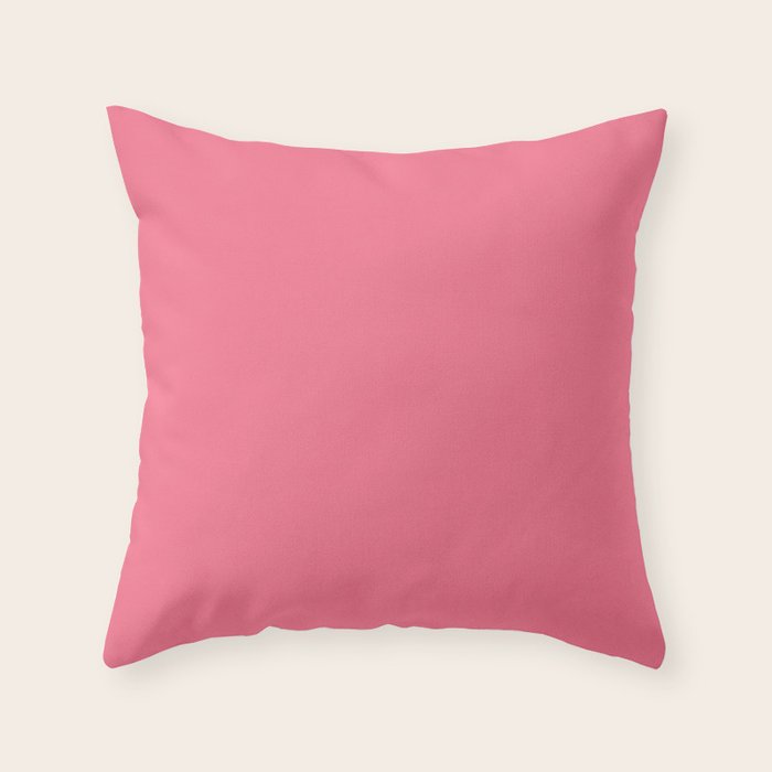 Autumn Retro Pink Throw Pillow Gallery Image 6