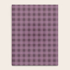 Gingham Check Pattern in Plum Mauve Notebook Gallery Image 4