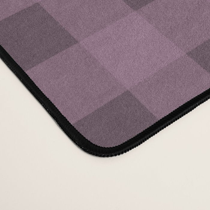 Gingham Check Pattern in Plum Mauve Desk Mat Gallery Image 4