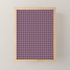 Gingham Check Pattern in Plum Mauve Mini Art Print Gallery Image 1