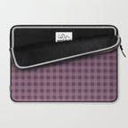 Gingham Check Pattern in Plum Mauve Laptop Sleeve Gallery Image 2