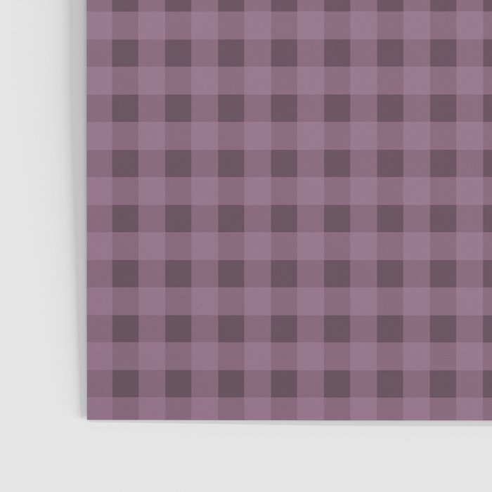 Gingham Check Pattern in Plum Mauve Poster Gallery Image 3