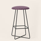 Gingham Check Pattern in Plum Mauve Stool Gallery Image 1