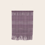 Gingham Check Pattern in Plum Mauve Wall Hanging Gallery Image 1