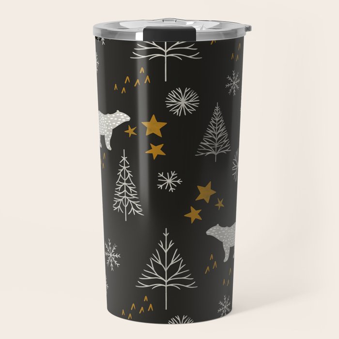 Modern Dark Christmas  Travel Mug Gallery Image 1
