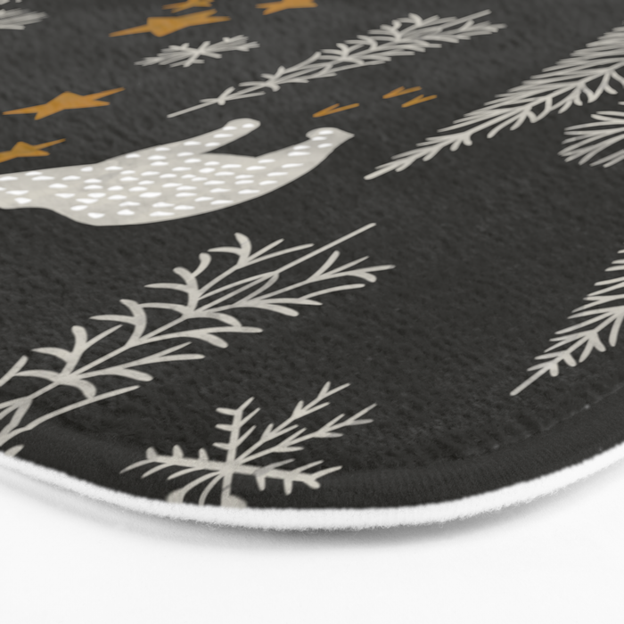 Modern Dark Christmas  Bath Mat Gallery Image 3
