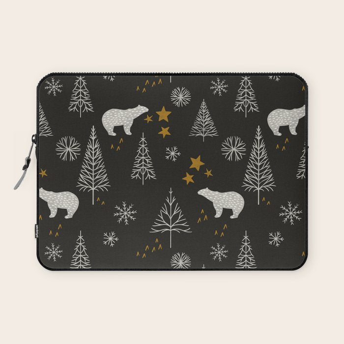 Modern Dark Christmas  Laptop Sleeve
