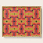Retro Crimson Ceramic Serving Tray Gallery Image 1