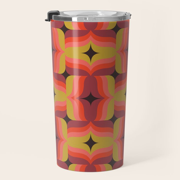 Retro Crimson Ceramic Travel Mug Gallery Image 3