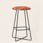 Retro Crimson Ceramic Stool Gallery Image 1