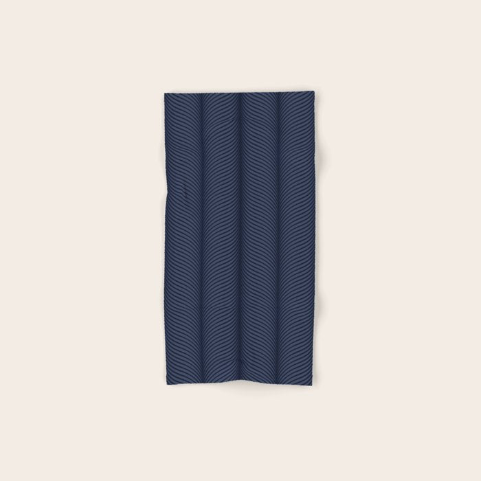Elysian XII Navy Blue Bath Towel Gallery Image 1
