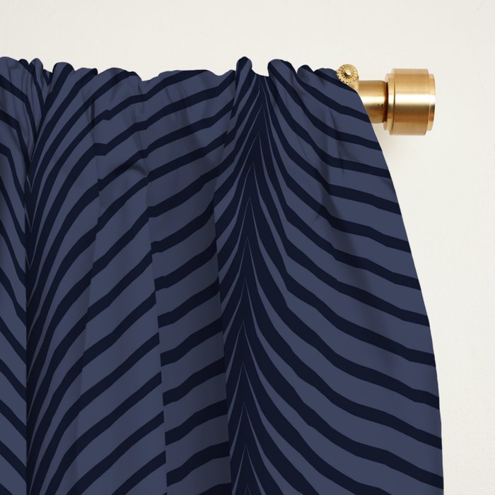 Elysian XII Navy Blue Window Curtain Gallery Image 2