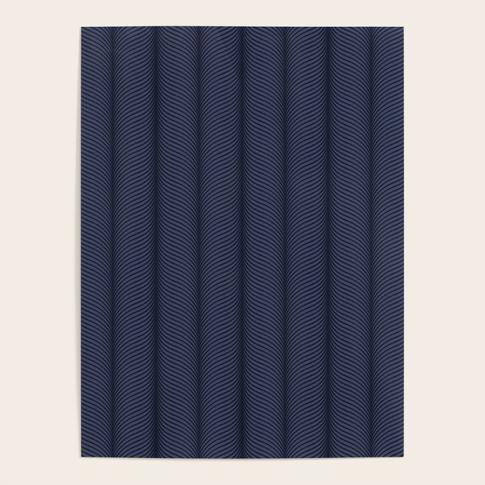 Elysian XII Navy Blue Poster Gallery Image 4