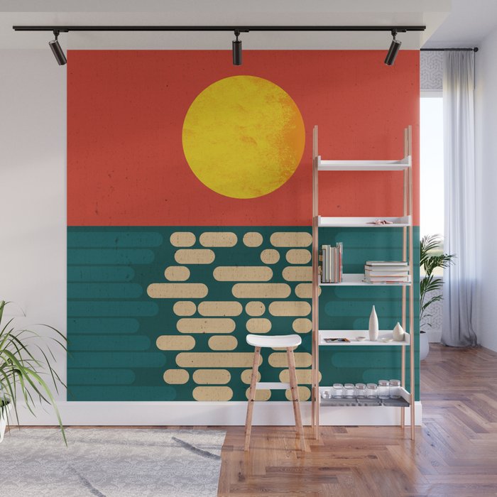 Sun Over The Sea - Afternoon Wall Mural Gallery Image 1