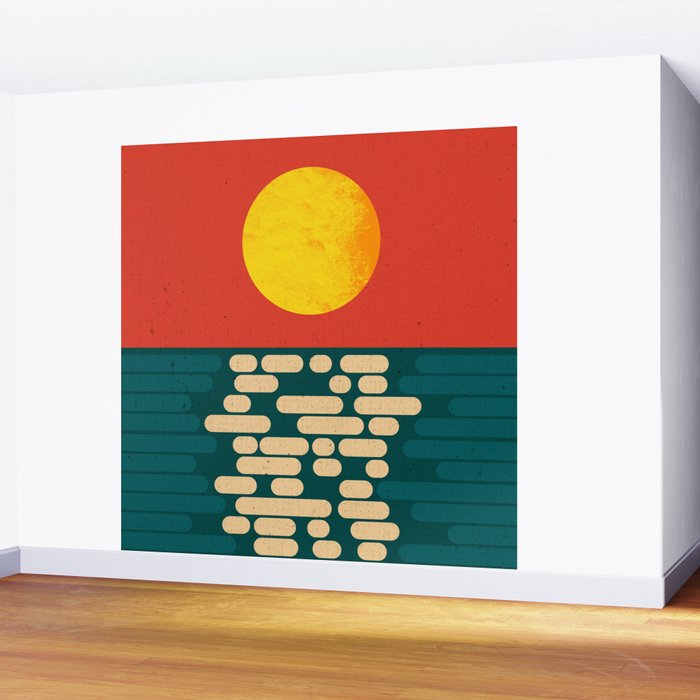 Sun Over The Sea - Afternoon Wall Mural Gallery Image 2