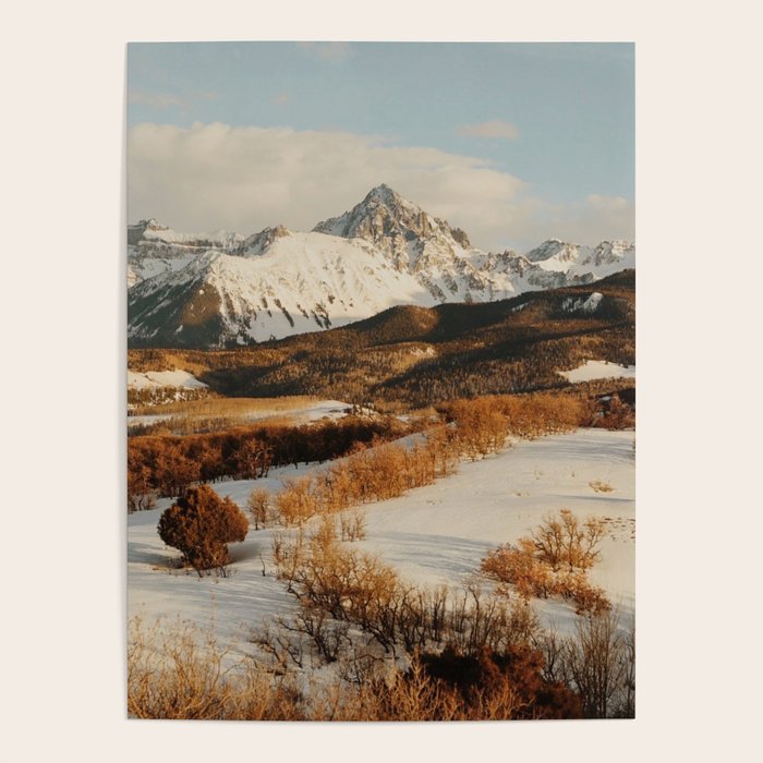 Snowy Mountain in Autumn Poster Gallery Image 4