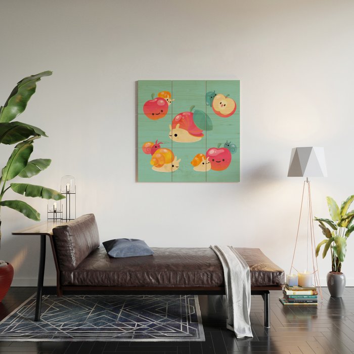 Apple snail Wood Wall Art Gallery Image 2