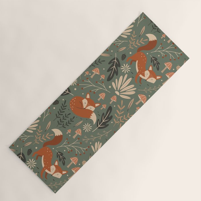 Wild Foxes Yoga Mat Gallery Image 1