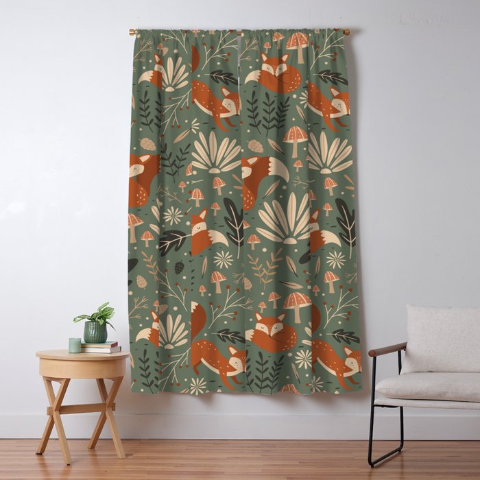Wild Foxes Window Curtain Gallery Image 5