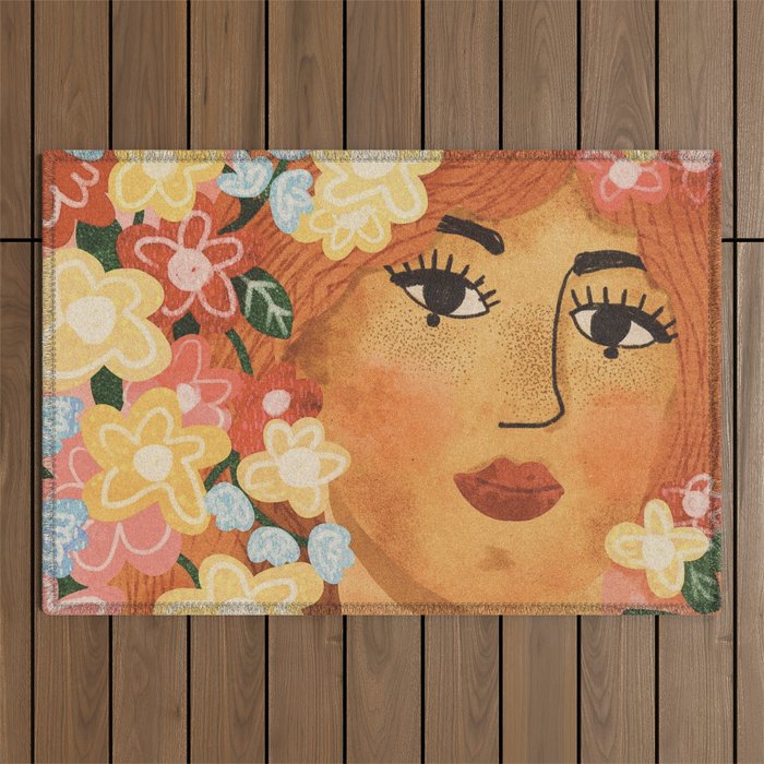 Begonia Outdoor Rug Gallery Image 1