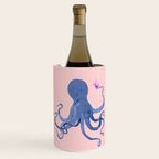 Blue Octopus and Butterfly Wine Chiller Gallery Image 1