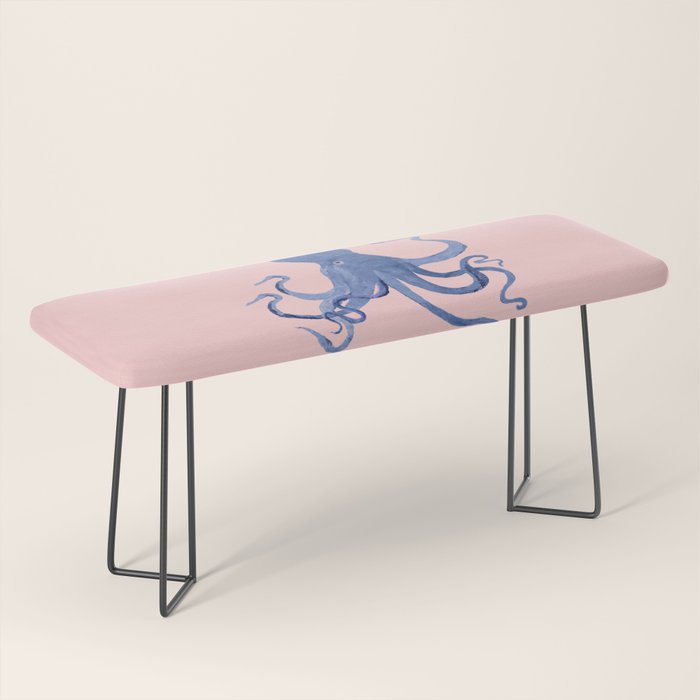 Blue Octopus and Butterfly Bench Gallery Image 1