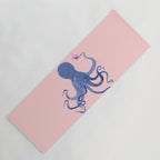 Blue Octopus and Butterfly Yoga Mat Gallery Image 1