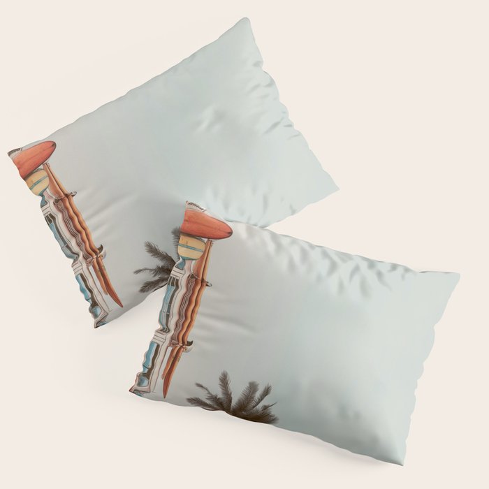 Surf Van I - Vintage Coastal Adventure Print Pillow Sham Gallery Image 3