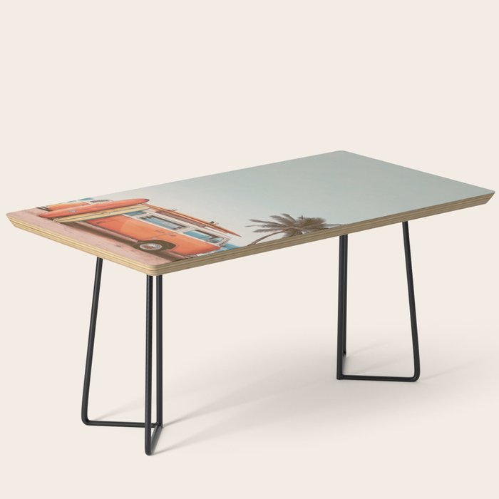 Surf Van I - Vintage Coastal Adventure Print Coffee Table Gallery Image 1