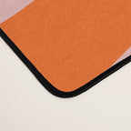 Groovy Abstract Retro Contemporary Wavy Loops Pattern Orange Blush Desk Mat Gallery Image 4