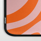 Groovy Abstract Retro Contemporary Wavy Loops Pattern Orange Blush Laptop Sleeve Gallery Image 3