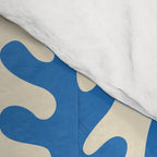 Abstract blue organic shape art pattern Comforter Gallery Image 4