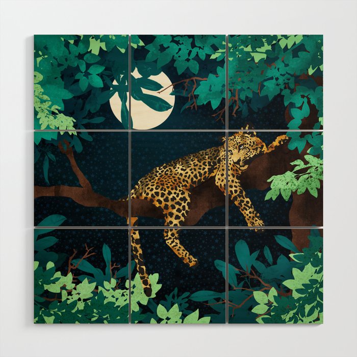 Leopard Dream Wood Wall Art Gallery Image 1