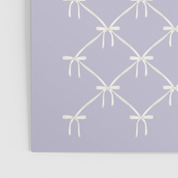 Bows & Ribbons Pattern XXXIV Pastel Lavender Purple  Poster Gallery Image 3