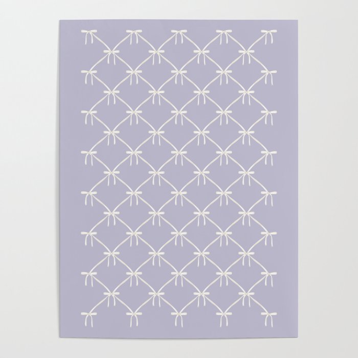 Bows & Ribbons Pattern XXXIV Pastel Lavender Purple  Poster Gallery Image 4