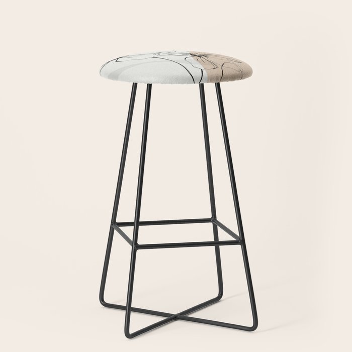 Abstract Art /Minimal Flowers Stool Gallery Image 1