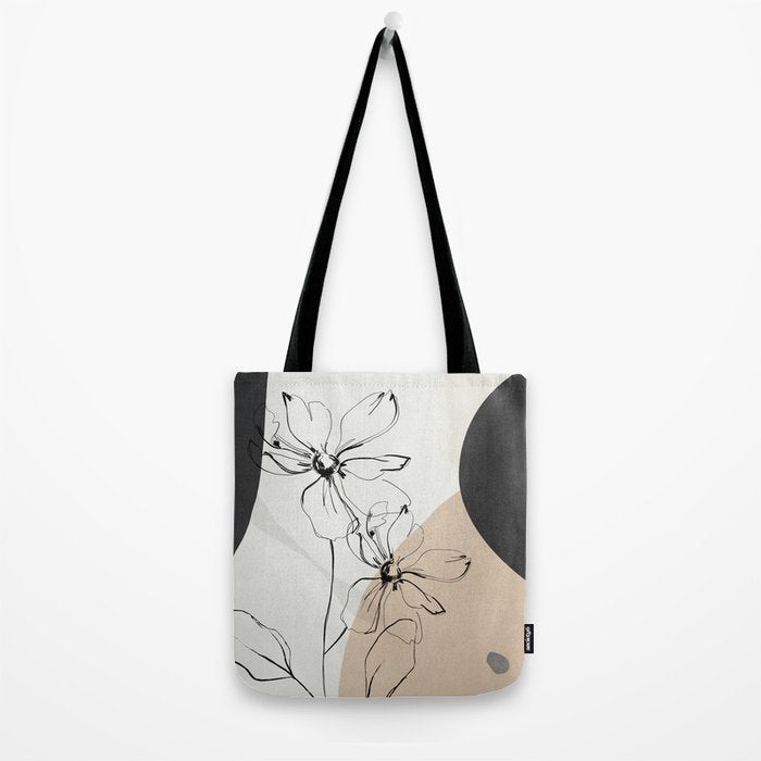 Abstract Art /Minimal Flowers Tote Bag Gallery Image 2
