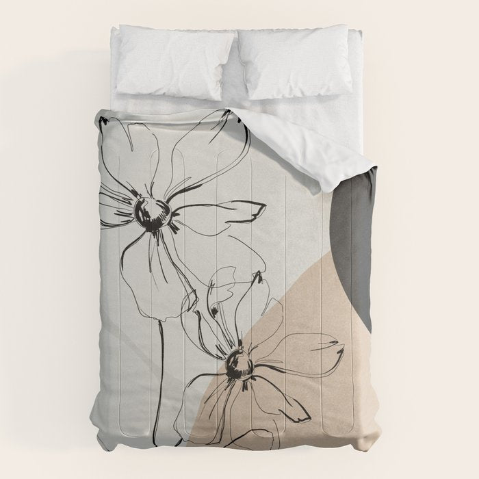 Abstract Art /Minimal Flowers Comforter Gallery Image 6