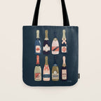 French Champagne Collection - Teal Tote Bag Gallery Image 1