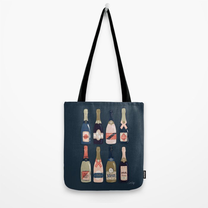 French Champagne Collection - Teal Tote Bag Gallery Image 2
