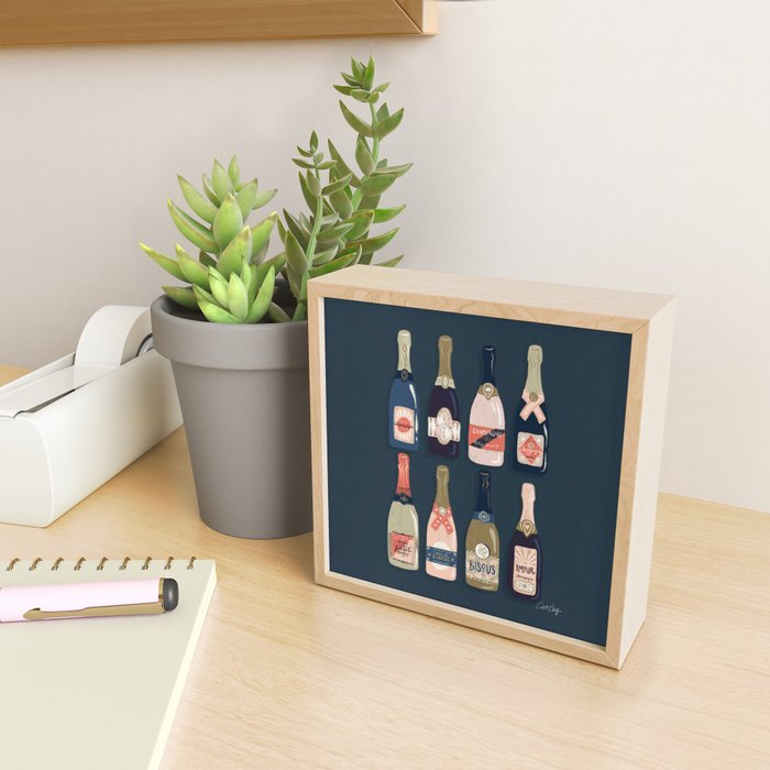 French Champagne Collection - Teal Mini Art Print Gallery Image 2