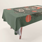 Festive Ho Ho Ho Bauble Green  Tablecloth Gallery Image 1